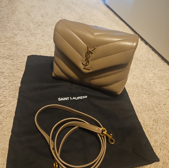 Saint Laurent Handbags - Saint Laurent Toy Loulou taupe